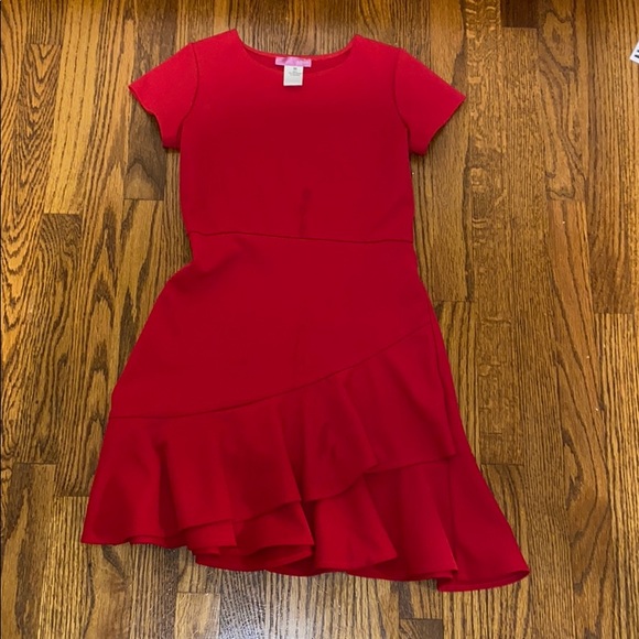 Girls red aqua dress - Picture 1 of 3